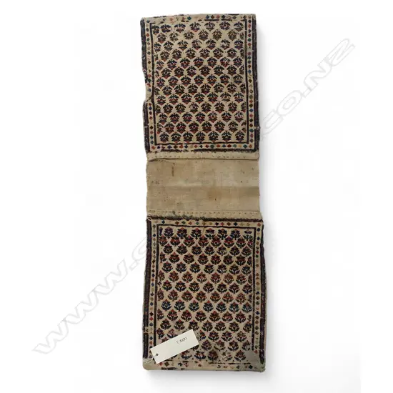 A cotton flat weave bag,